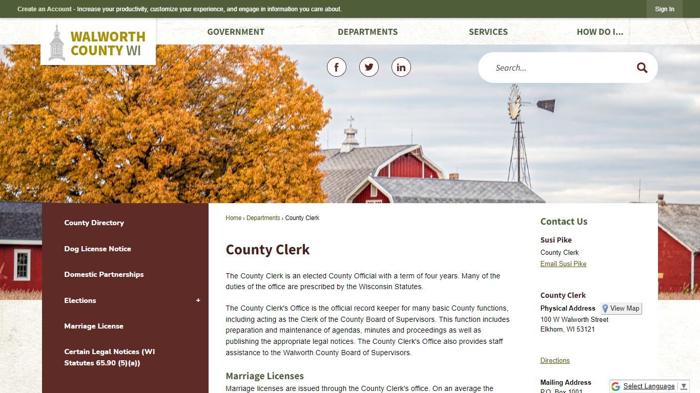 County Clerk | Walworth County, WI